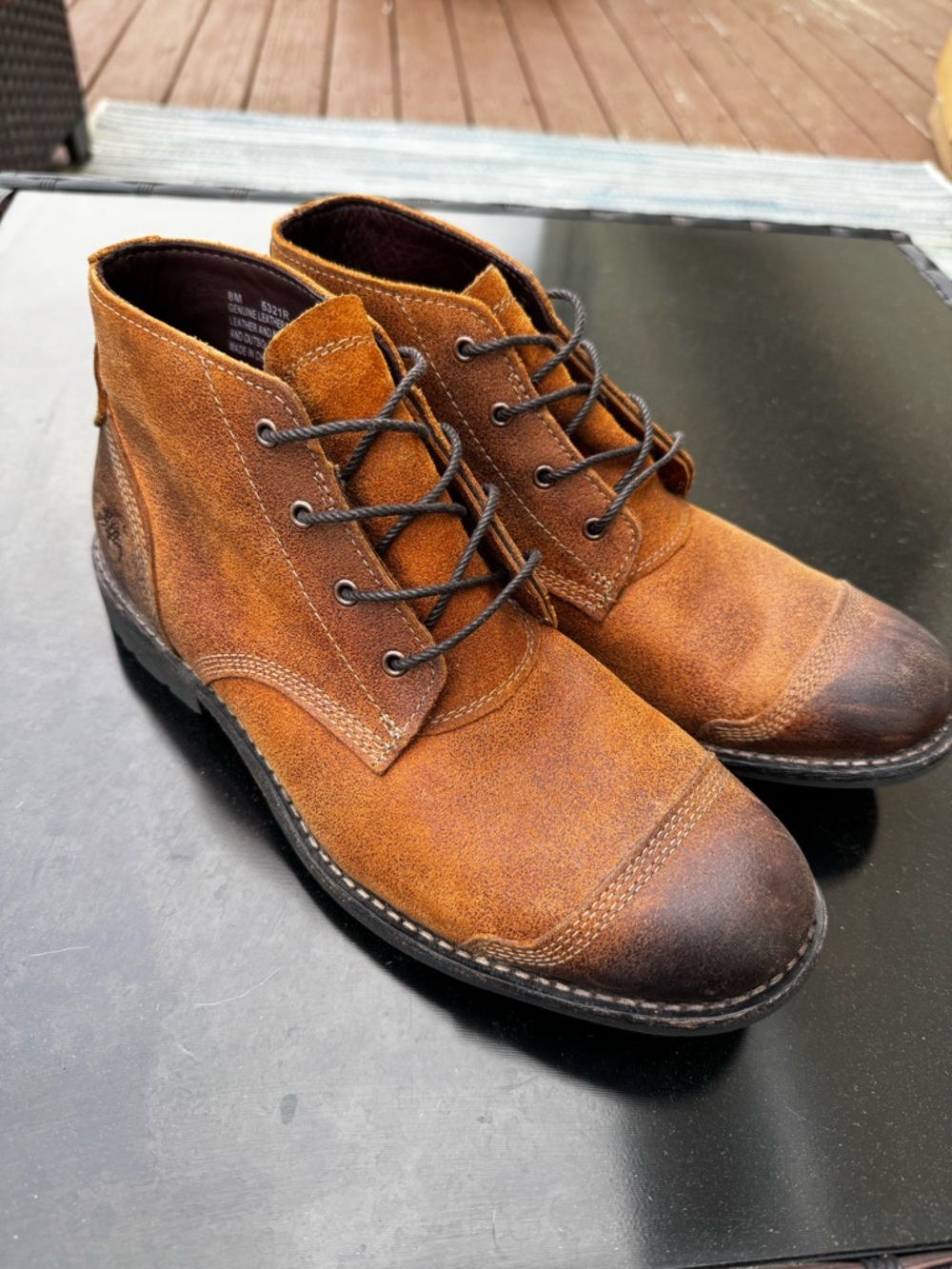 Timberland Earthkeepers Two Tone Leather City Premium Chelsea Lace Up Boots 8